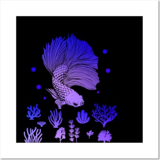 Betta fish lover art Posters and Art